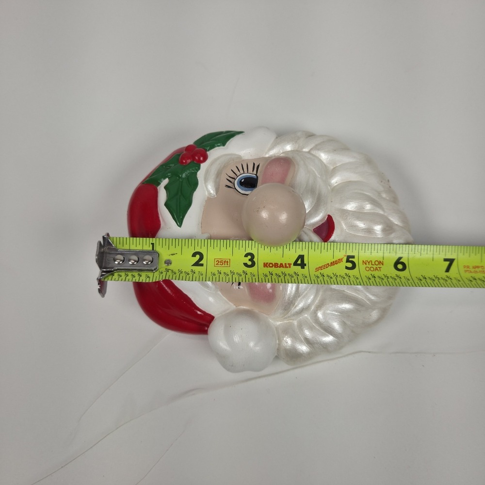 Vtg 1986 Musical Santa Face Nose Wind Up Wall Hanger Christmas Here Comes Santa - Picture 9 of 10